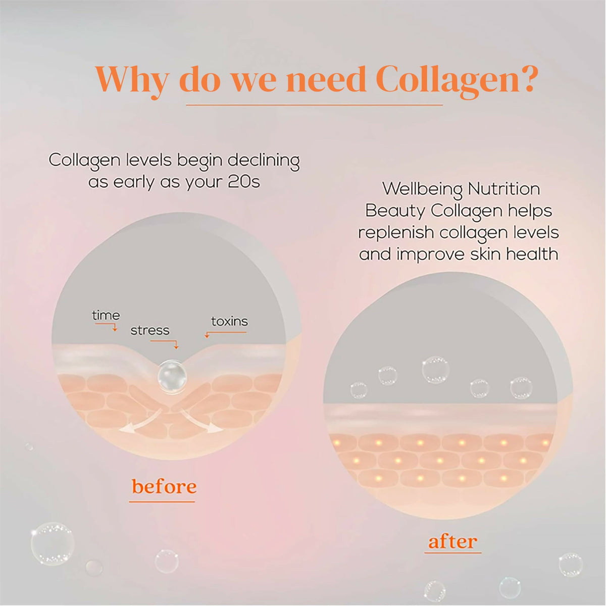Wellbeing Nutrition Glow Korean Marine & Beauty Collagen Combo: Tropical Bliss & Mango Peach Flavor