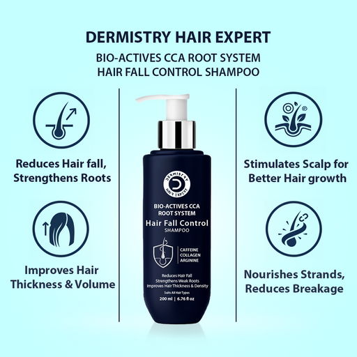 Dermistry Caffeine Collagen Wheat Protein Anti-Hair Fall Control Shampoo