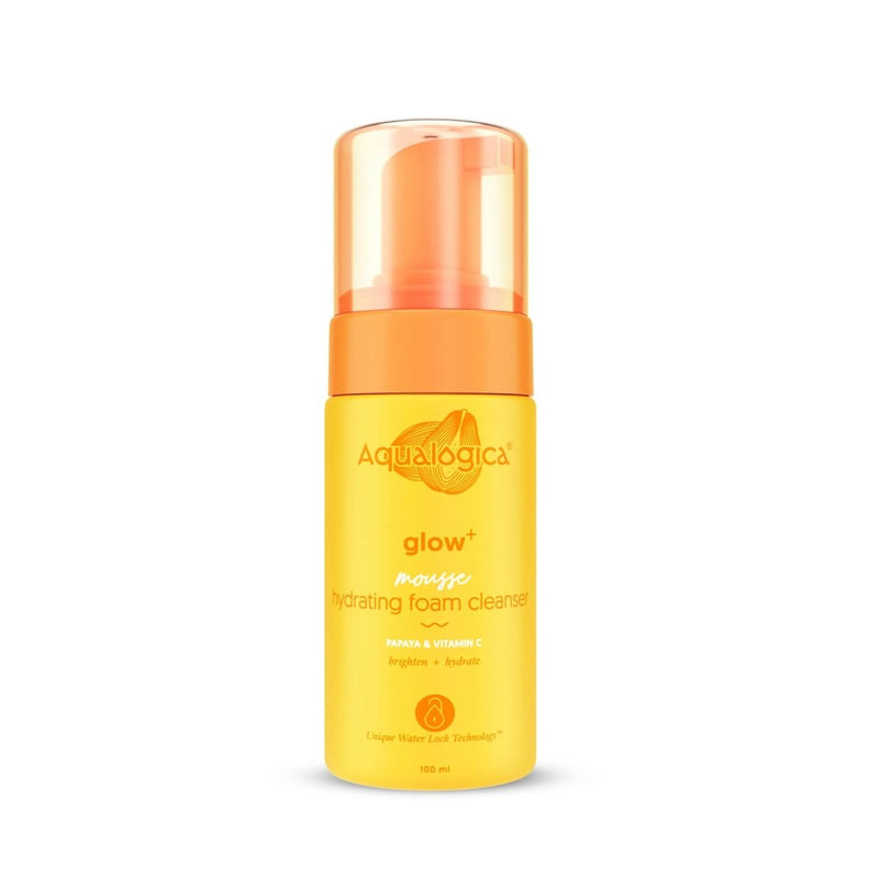 Aqualogica Glow+ Mousse Hydrating Foam Cleanser, Hydrates Skin & Adds Glow - Limited Time Offer