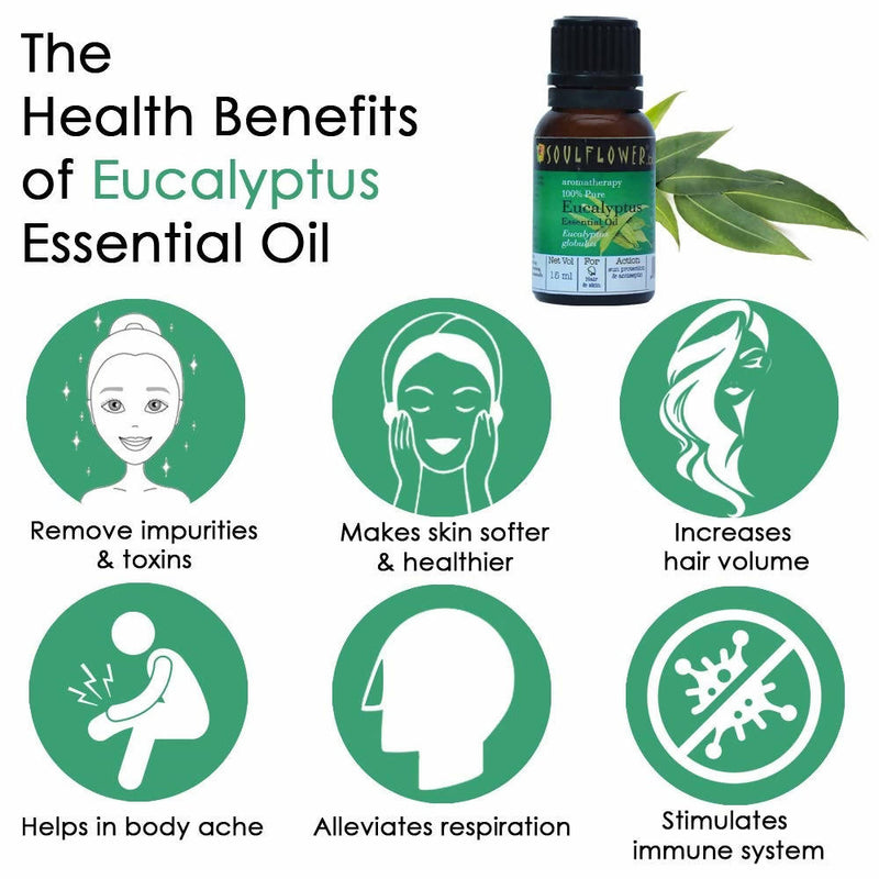 Soulflower Aromatherapy Pure Eucalyptus Essential Oil - Limited Time Offer