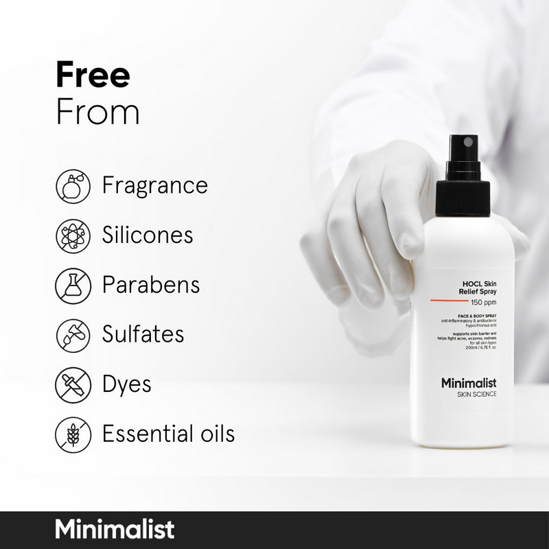 Minimalist HOCL Skin Relief Spray 150 PPM Face & Body Spray