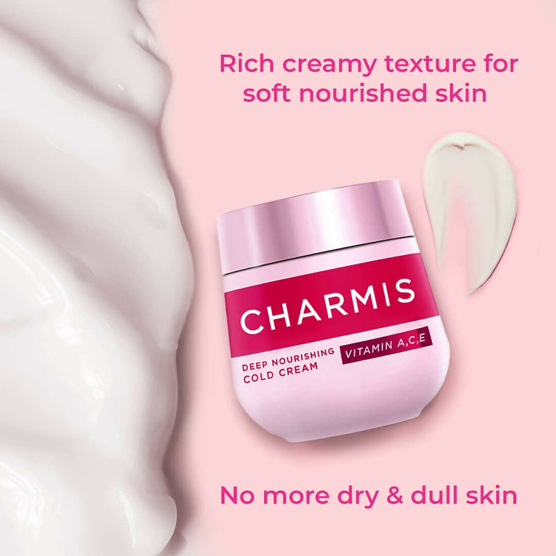 Charmis Deep Nourishing Cold Cream with Vitamin C, A and E for Glowing and Moisturized Skin