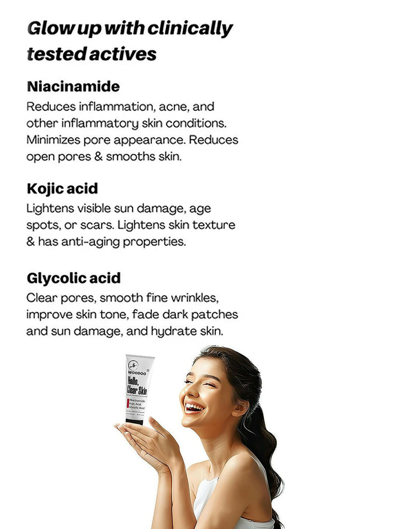 Woodoo Hello Clear Skin Everyday Skin Brightening Face Wash With Niacinamide