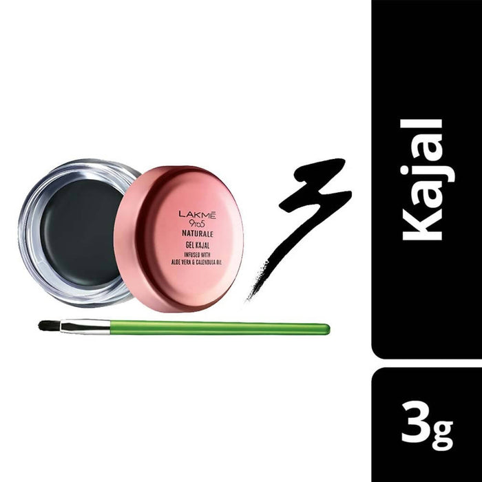 Lakme 9To5 Naturale Gel Kajal - Black