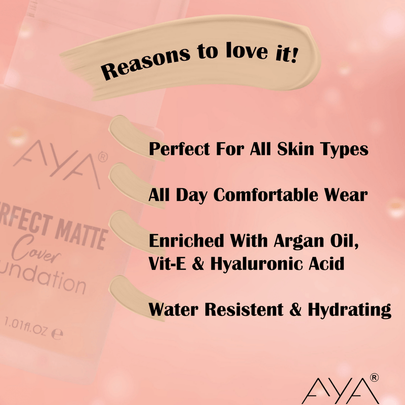 AYA Perfect Matte Cover Foundation - 01 Ivory