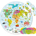 Webby Amazing World Map Jigsaw Floor Puzzle 60 Pcs