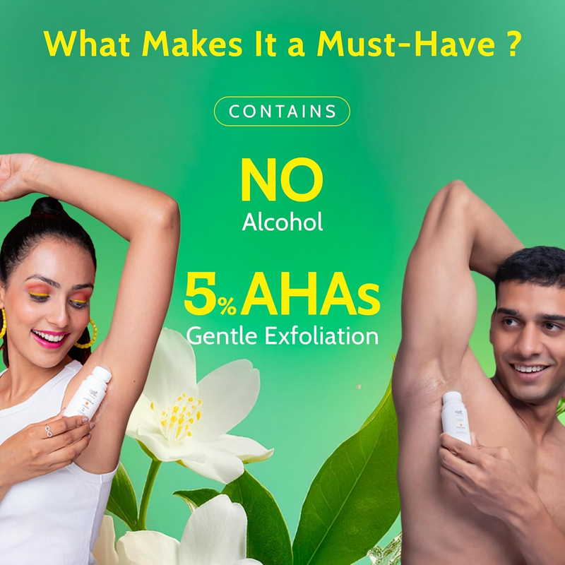 Chemist at Play UnderArm Roll-On with 5% AHA White Jasmine Fragrance