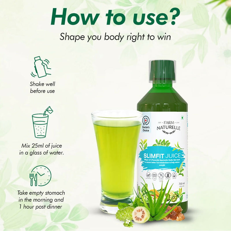 Farm Naturelle Slimfit Juice - Boosts Metabolism and Supports Weight Loss