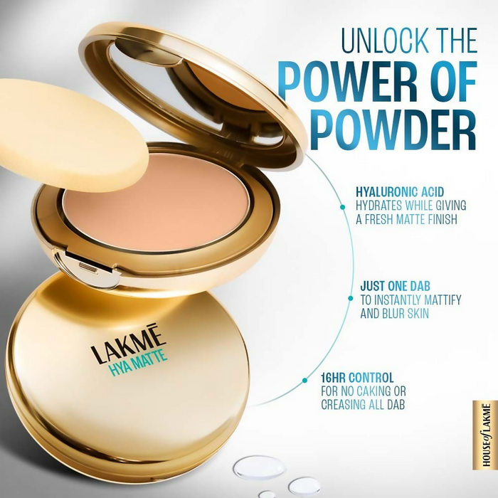 Lakme 9 To 5 Hya Matte Pressed Powder - Cinnamon