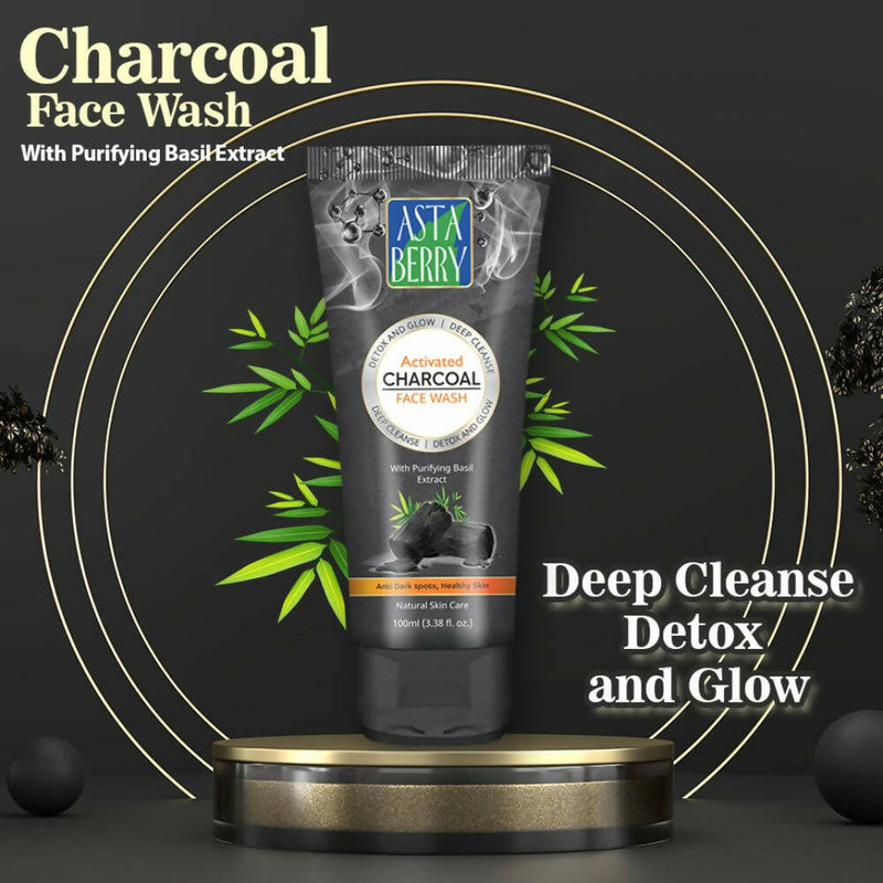 Astaberry Charcoal Face Wash- Detox & Glow