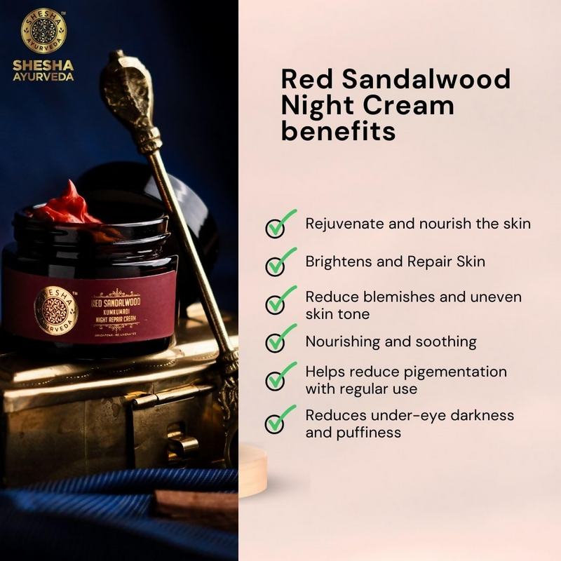 Shesha Ayurveda Sandalwood Kumkumadi Night Repair Cream