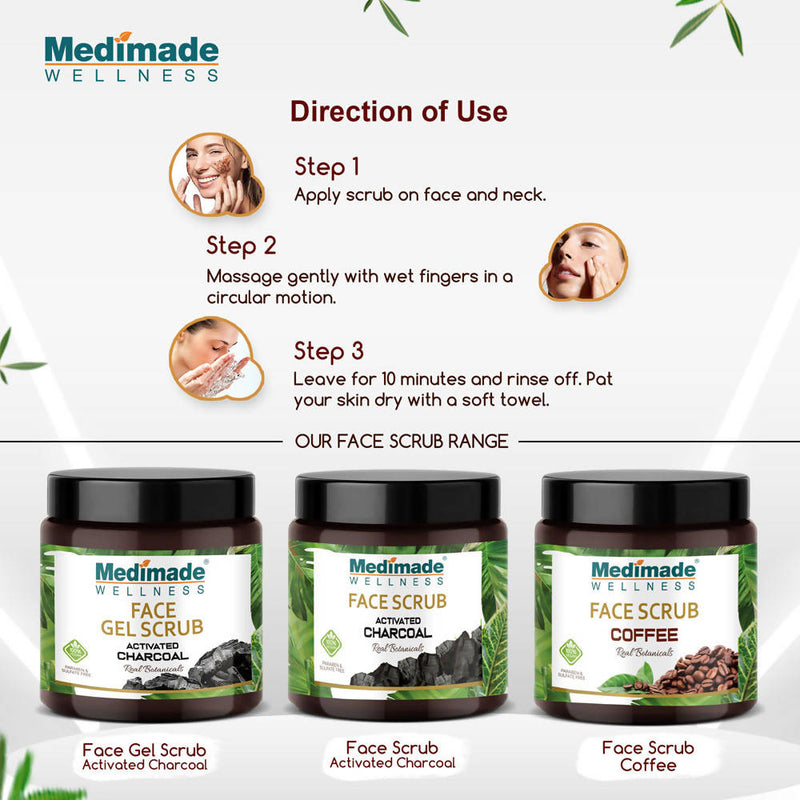 Medimade Wellness Activated Charcoal Face Scrub