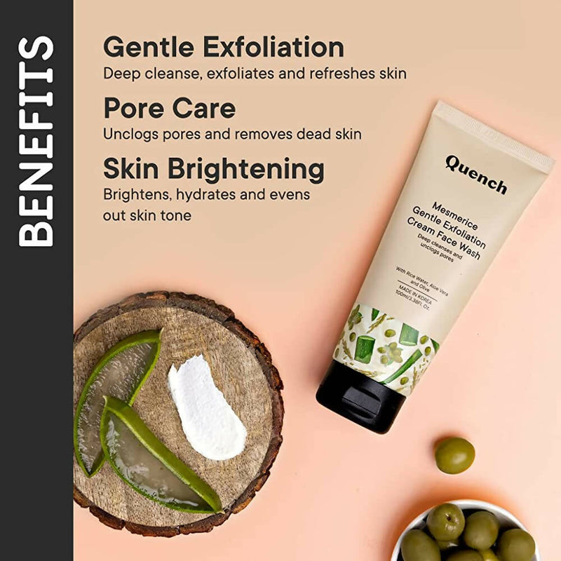 Quench Botanics Mesmerice Gentle Exfoliation Cream Face Wash - Korean Skincare
