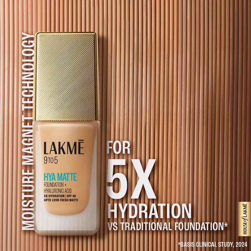 Lakme 9to5 Hya Matte Foundation + Hyaluronic Acid - Neutral Medium