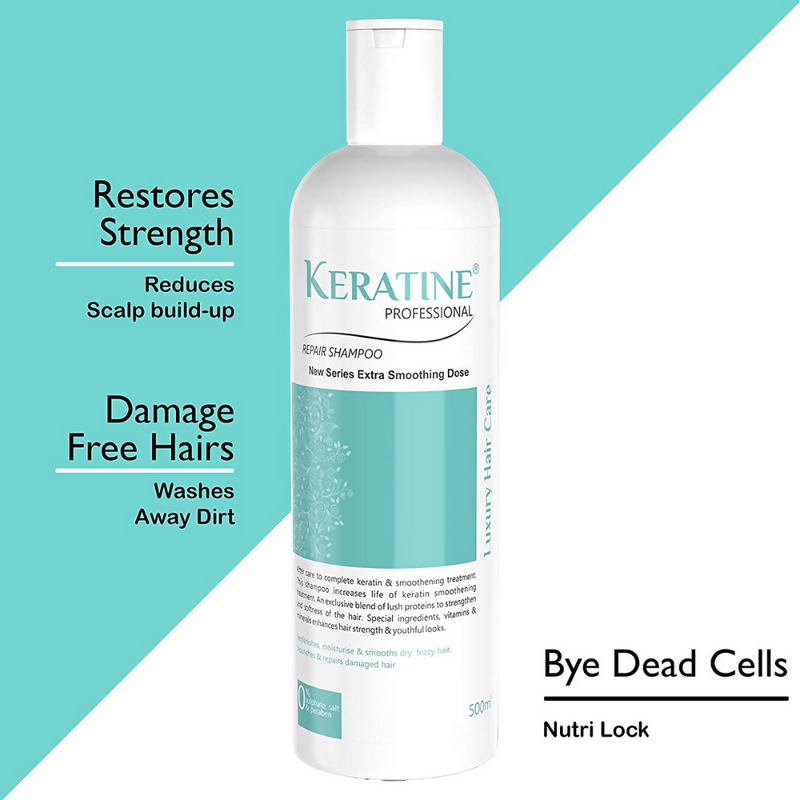 Keratine Professional Smoothing Shampoo, Luxury Hair Mask and Smooth Shine Serum