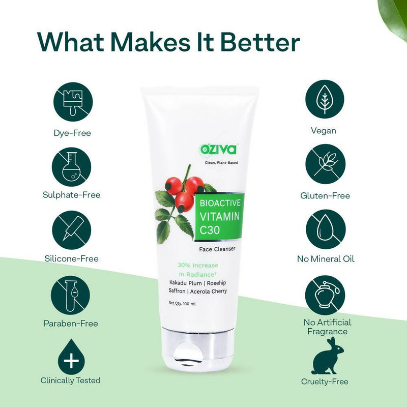 OZiva Bioactive Vitamin C30 Face Cleanser