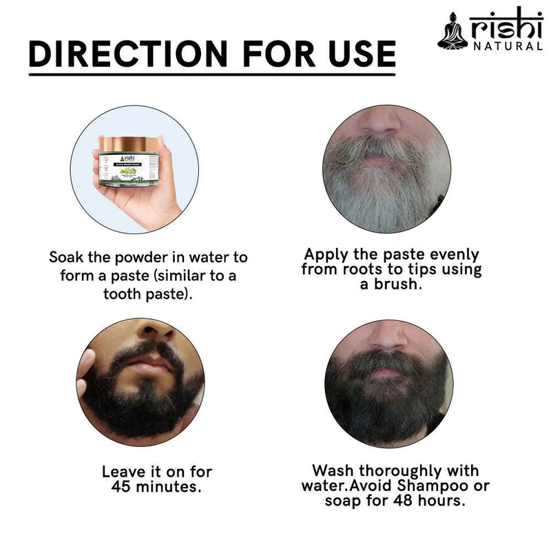 Rishi Natural Beard Black Color