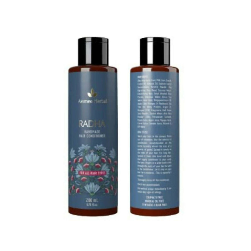 Avimee Herbal Radha Hair Conditioner For All Hair Type With Keratin Protein, Rice Protein, Apple Cider Vinegar & Aloe Vera, Makes Hair Silky Smooth