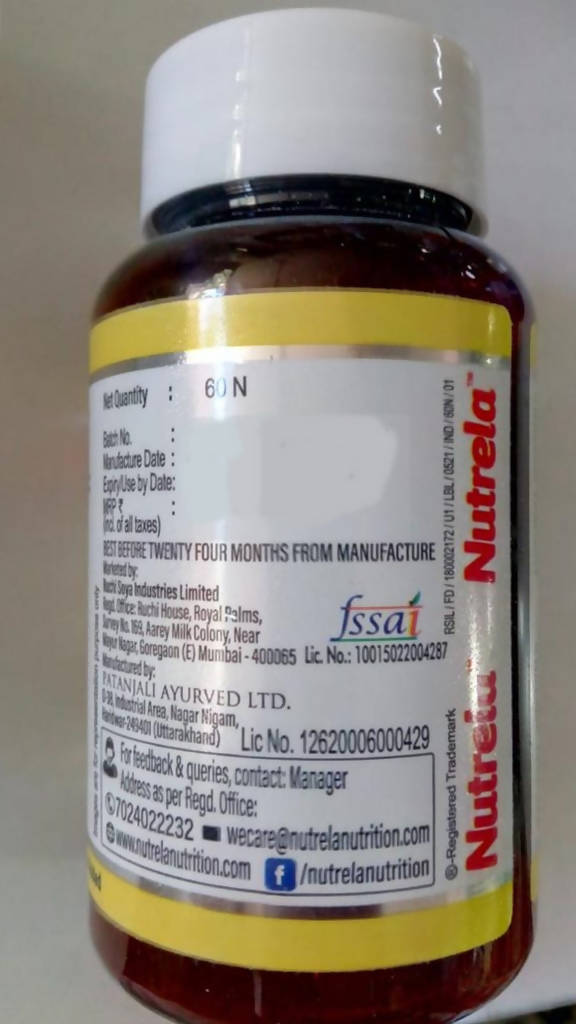 Patanjali Nutrela Natural Vitamin C Plus Zinc Tablets