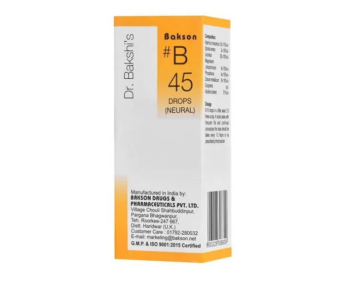 Bakson's Homeopathy B45 Drops - Limited Time Offer
