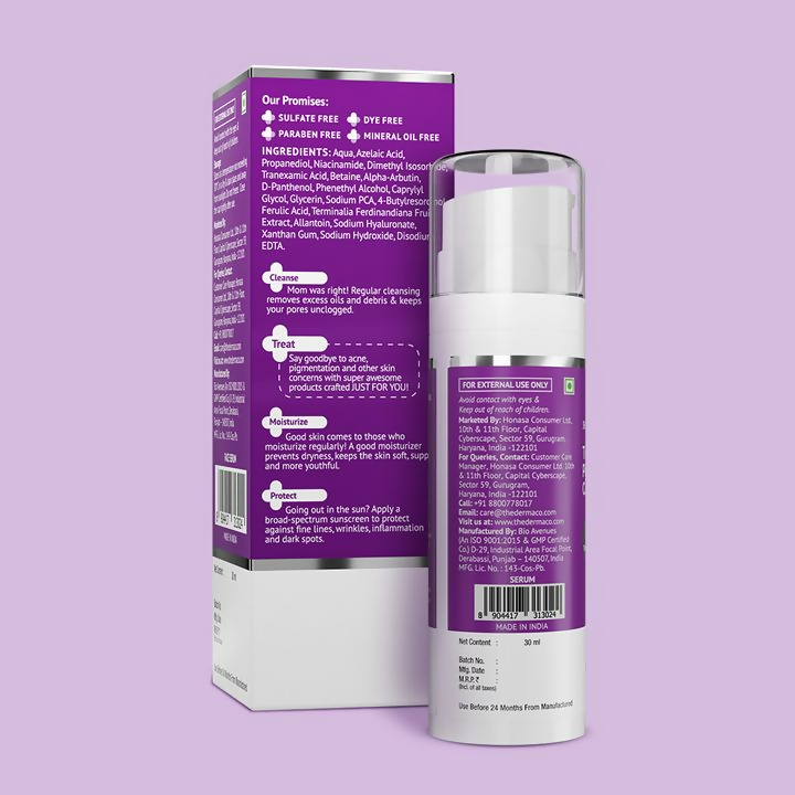 The Derma Co Tran-Zelaic Pigmentation Corrector Serum | Dual Acid Formula