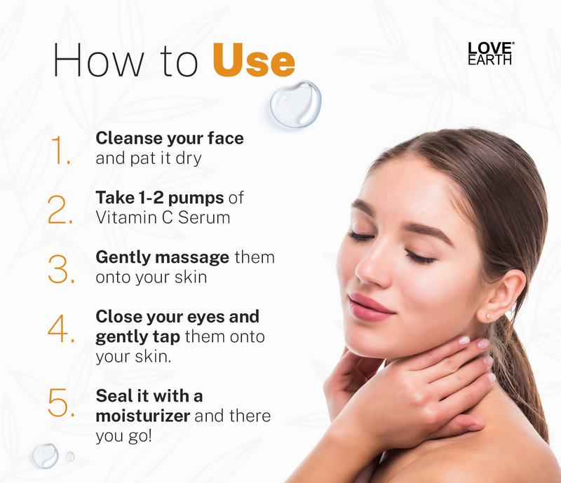 Love Earth Vitamin C 20%, E & Hydraulic Acid – Face Serum