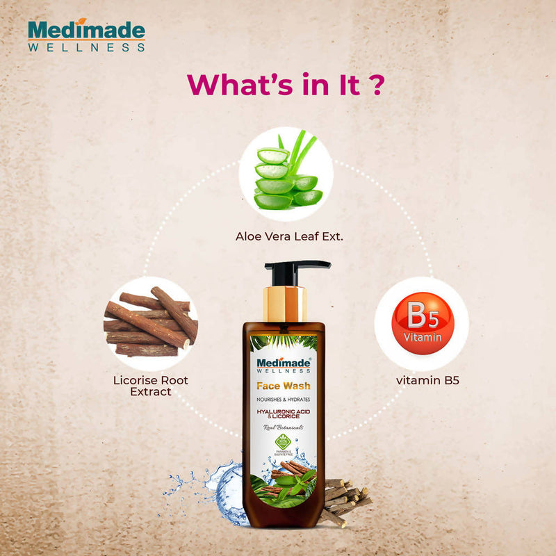 Medimade Wellness Hyaluronic Acid & Licorice Face Wash