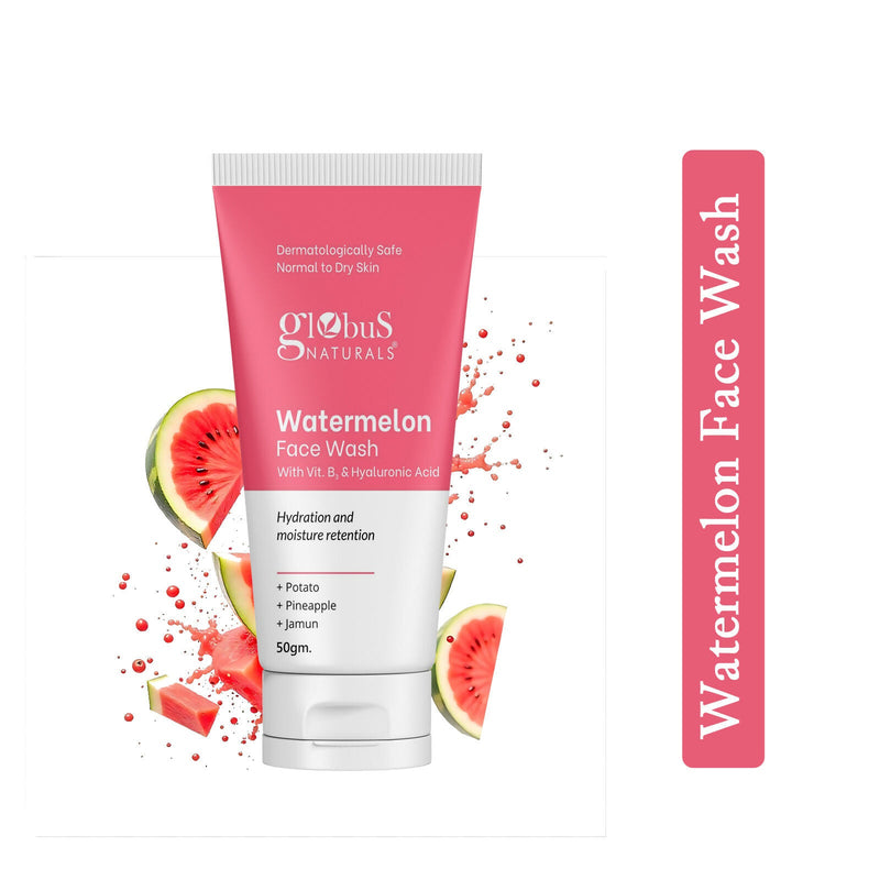 Globus Naturals Watermelon Face Wash with Vitamin B3 & Hyaluronic Acid