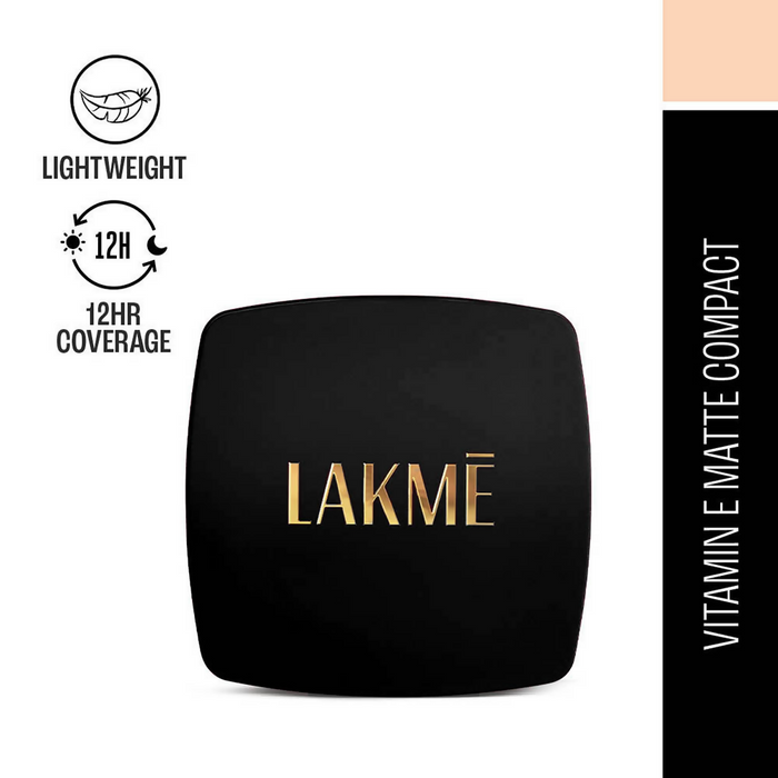 Lakme Forever Matte Compact, Smooth Finish - Coral