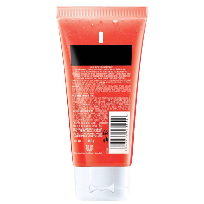 Lakme Blush & Glow Strawberry Freshness Gel Face Wash With Vitamin C Serum