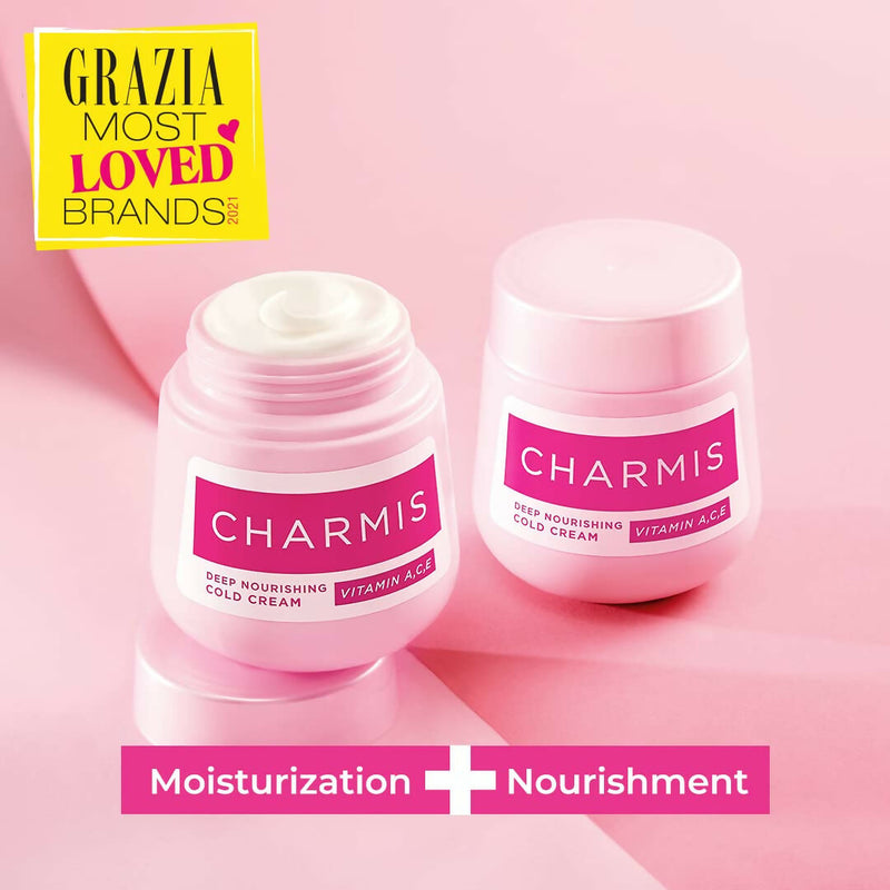 Charmis Deep Nourishing Cold Cream with Vitamin C, A and E for Glowing and Moisturized Skin