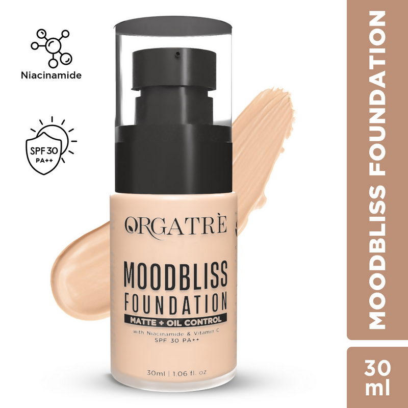 Orgatre Moodbliss Matte + Oil Control Makeup Foundation SPF 30 - 138