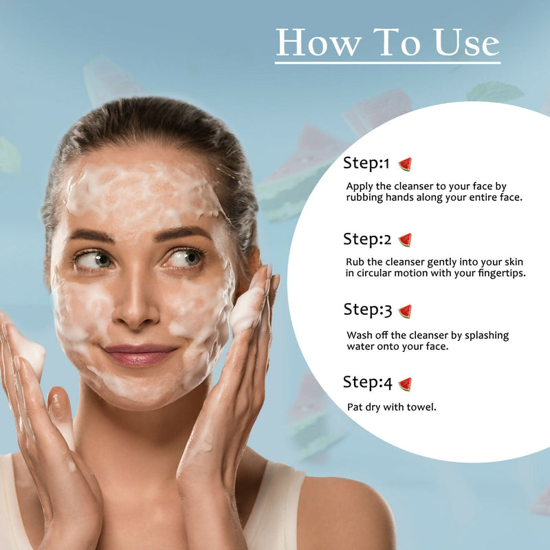 Globus Naturals Watermelon Face Wash with Vitamin B3 & Hyaluronic Acid