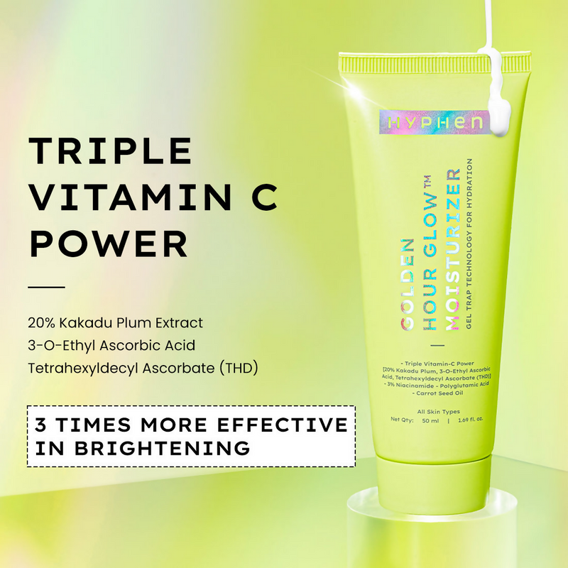 Hyphen Golden Hour Glow Face Moisturizer with Triple Vitamin C & 3% Niacinamide