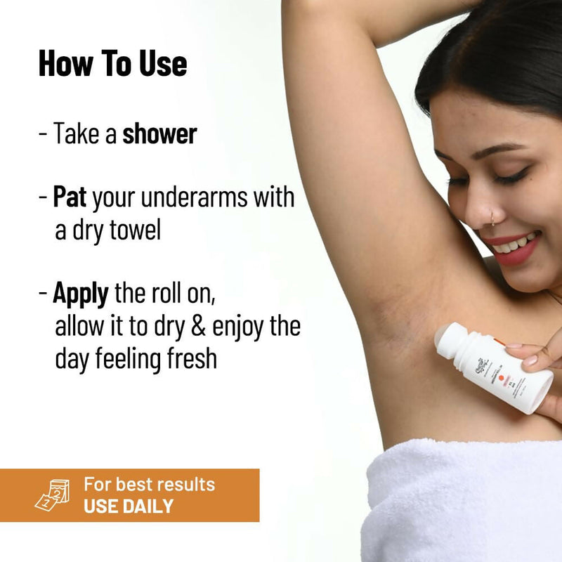 Chemist at Play UnderArm Roll On Fragrance Free, Prevents Body Odour, Brightens Skin & Exfoliates Underarm