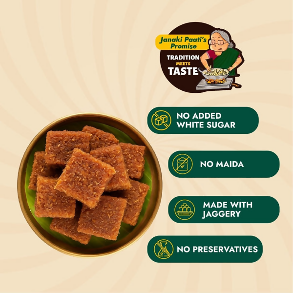 Sweet Karam Coffee Jaggery Coconut Burfi