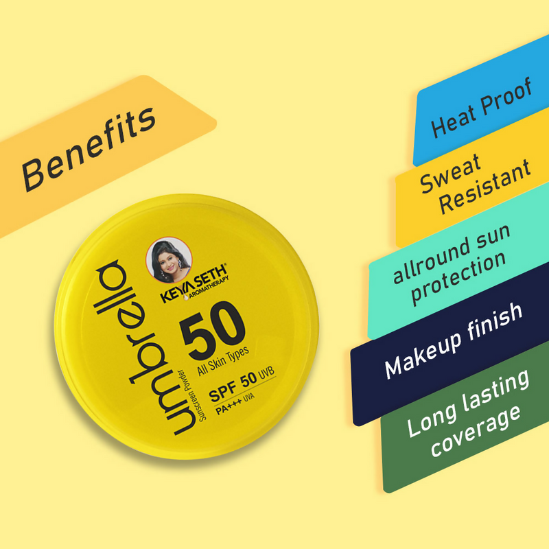 Keya Seth Aromatherapy Umbrella Sunscreen Powder SPF 50 UVB PA+++ UVA