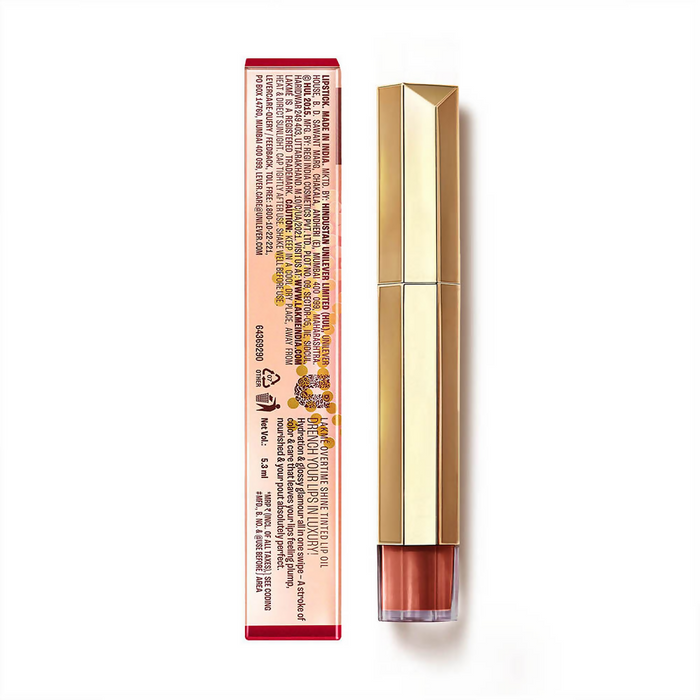 Lakme 9to5 Overtime Shine Tinted Lip Oil - Cocoa Truffle