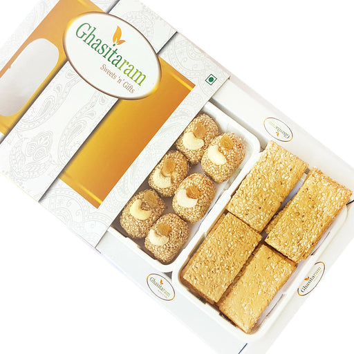 Ghasitaram Sankranti /Lohri Gifts Sweets-Til Laddoo And Gachak Hamper