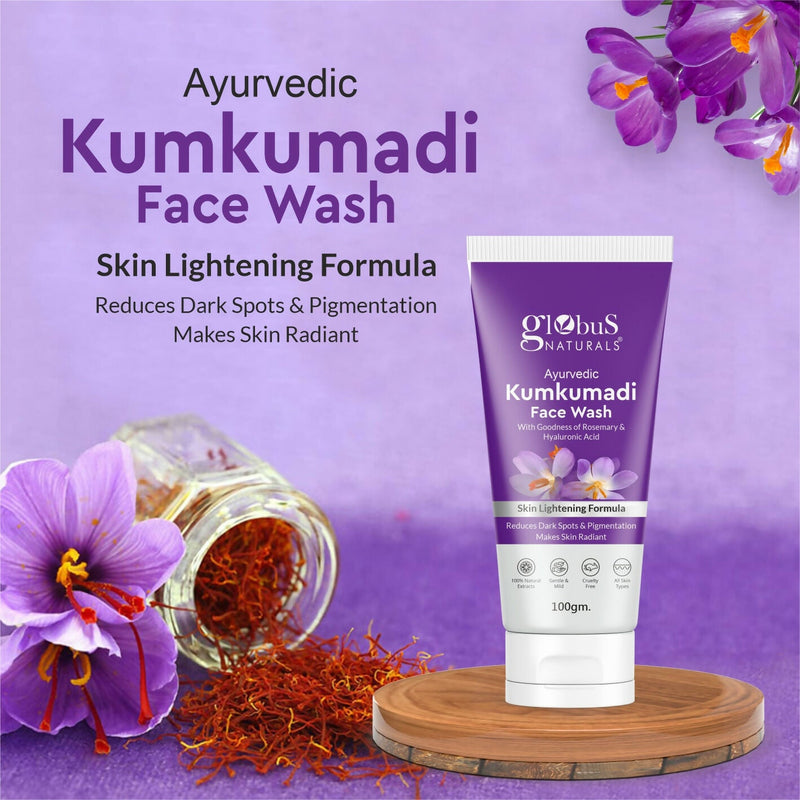 Globus Naturals Ayurvedic Kumkumadi Skin Lightening Face Wash