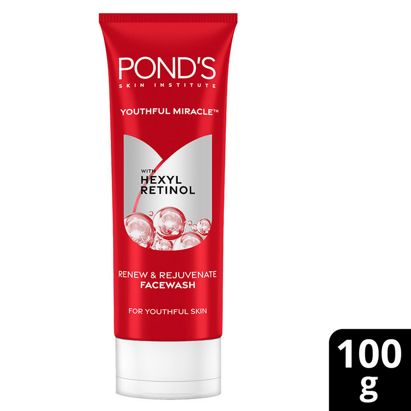 Ponds Youthful Miracle Hexyl Retinol, Renew & Rejuvenate Face Wash