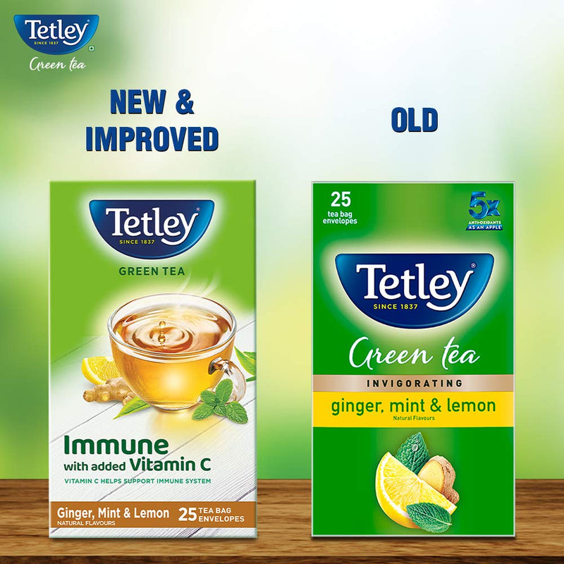 Tetley Green Tea Ginger, Mint and Lemon Tea Bags