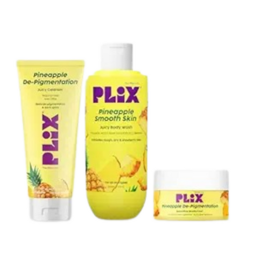 PLIX The Plant Fix Pineapple Trio With Cleanser, Body Wash & Cream