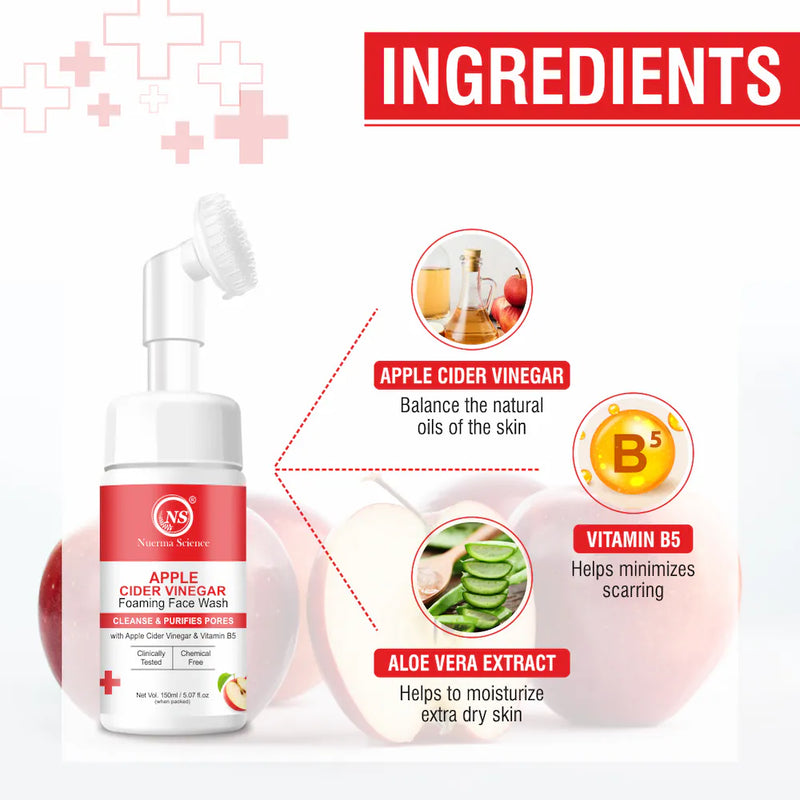 Nuerma Science Apple Cider Vinegar Foaming Face Wash