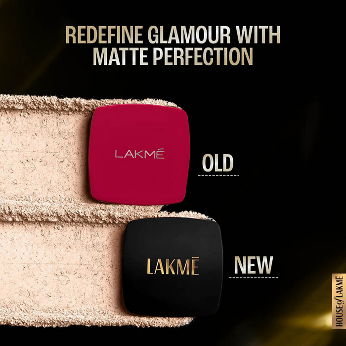 Lakme Forever Matte Compact, Smooth Finish - Coral