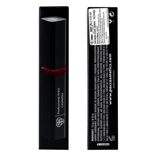 PAC Studio Soft Matte Cream Lipstick - 18 Firefly