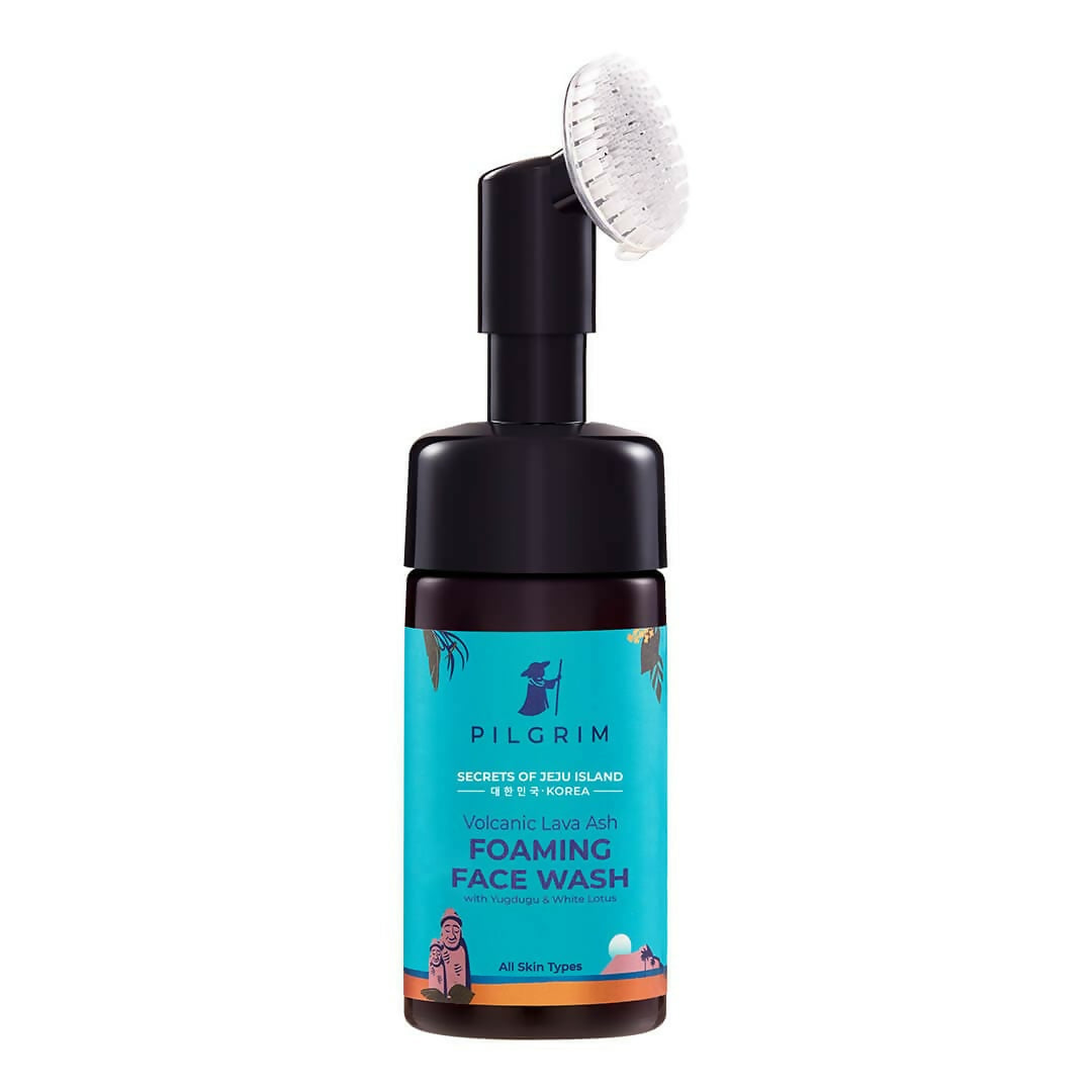 Pilgrim Volcanic Lava Ash Foaming Face Wash with Brush - Limited Time Offer