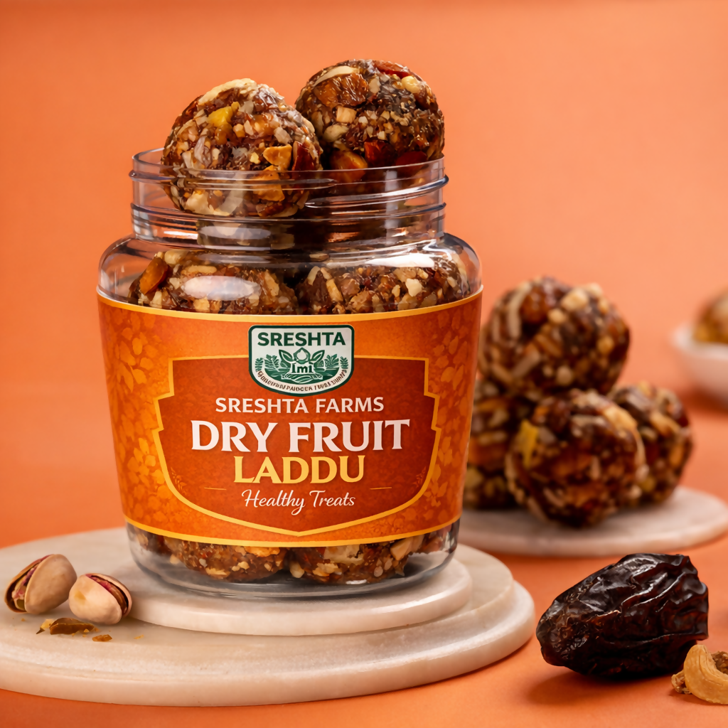 Sreshta Farms Dry Fruit Laddu Traditional Healthy Sweet
