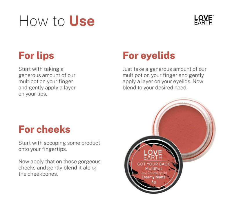 Love Earth Lip Tint & Cheek Tint Multipot-Got Your Back