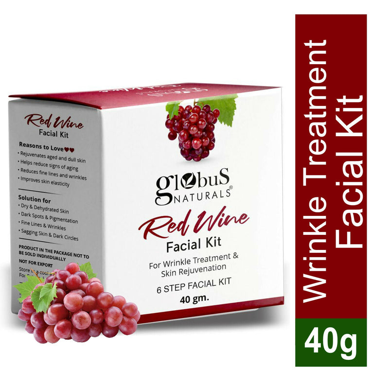 Globus Naturals Anti-Ageing Red Wine 6 Step Facial Kit